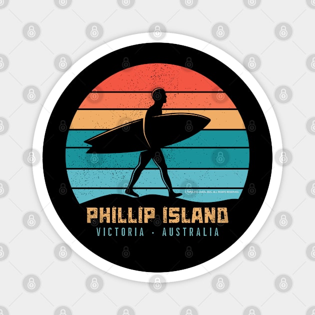 Phillip Island Victoria Australia Surf Magnet by Timeless Chaos